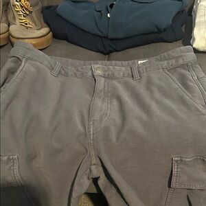 Relaxed Cargo Jeans in Slate Gray - Men's Casual Wear